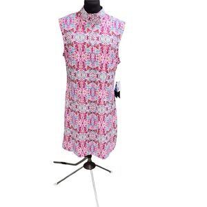 NWT $128 IBKUL Women Sleeveless Golf Dress UPF 50+ IceFil Technology Active Sz L